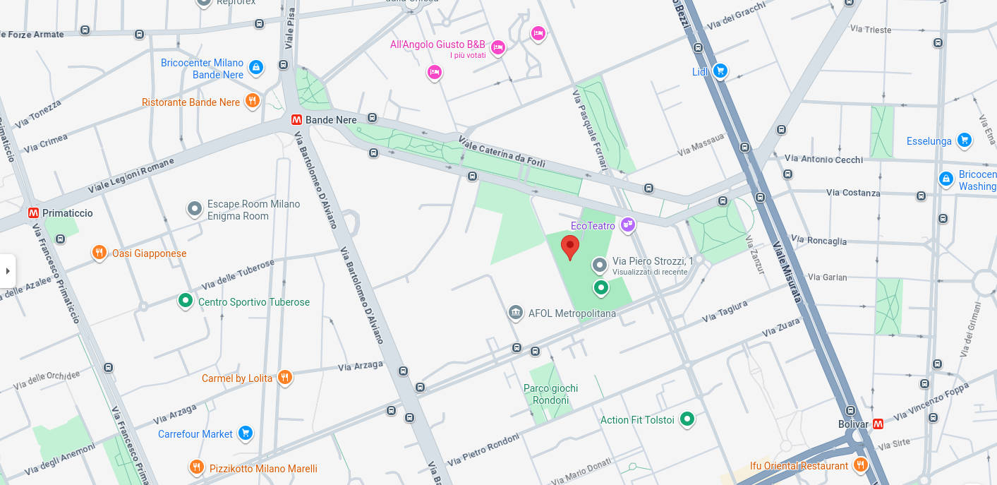 Mappa Google della posizione dell'Oratorio