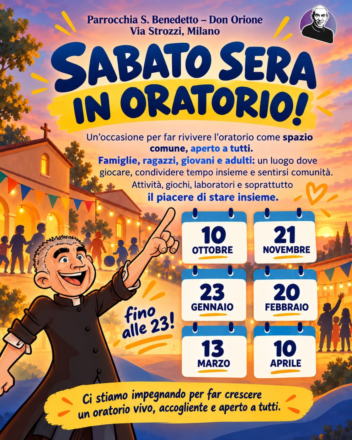 Sabato Sera in Oratorio: manifesto